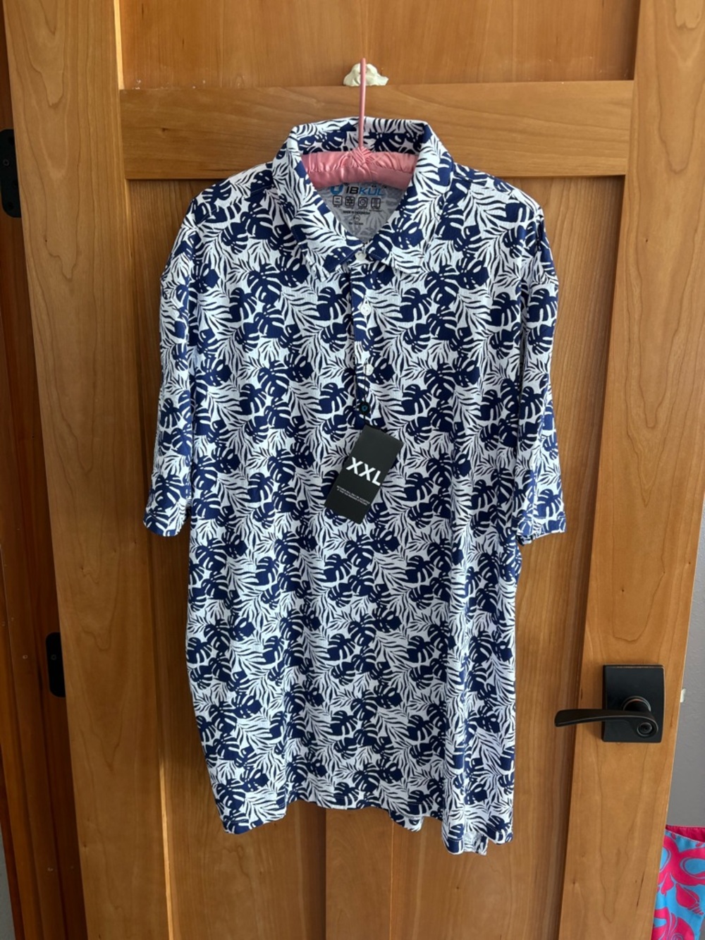NWT IBKUL XXL men’s print golf shirt